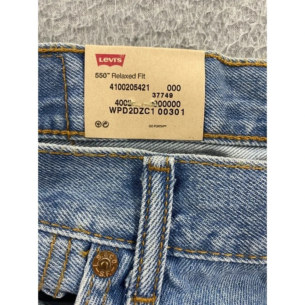 Levi's 550 Relaxed Tappered‎ Fit Jeans Mens 36X30 Blue Denim Classic 100% Cotton
